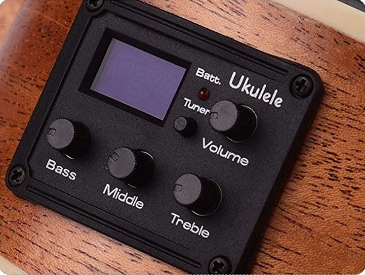 image 4 DUKEBA-ACACIA Fretless Bass Ukulele with Electronics