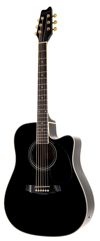 image 2 DD44SCE-BLK Dreadnought - Steel String with Electronics - Black