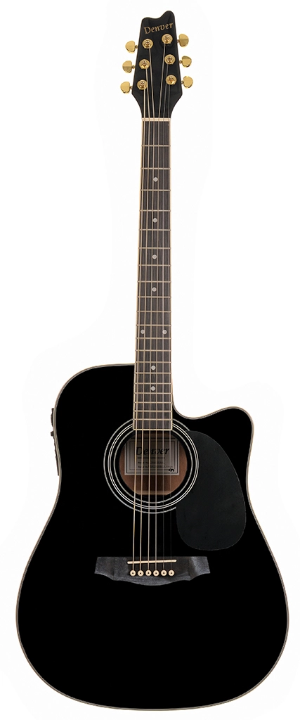 image 1 DD44SCE-BLK Dreadnought - Steel String with Electronics - Black