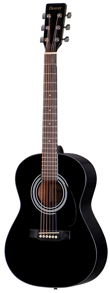 image 2 DD34S-BLK 3/4 Size - Steel String - Black