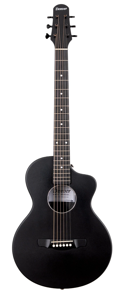 image 1 DEN-WPG-BLK Weatherproof Carbon Fiber Guitar - Steel String - Black