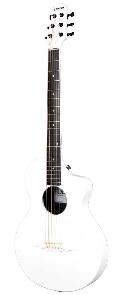  image 2 DEN-WPG-WHT Weatherproof Carbon Fiber Guitar - Steel String - White